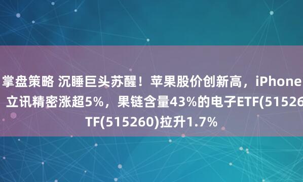 掌盘策略 沉睡巨头苏醒！苹果股价创新高，iPhone热销扫阴霾！立讯精密涨超5%，果链含量43%的电子ETF(515260)拉升1.7%